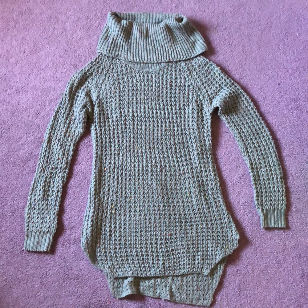 Rue 21 Grey Confetti Turtleneck Sweater Medium